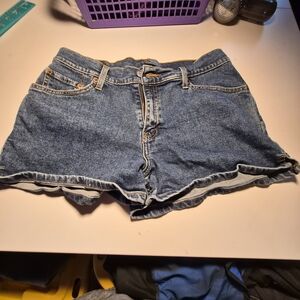 Levi's Blue High-Rise Denim Shorts